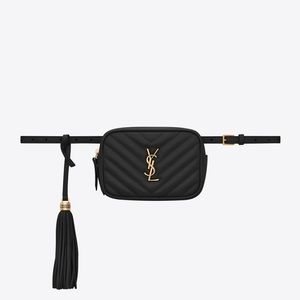 Authentic Saint Laurent BELT BAG IN QUILTED LEATHER comes with all items shown.